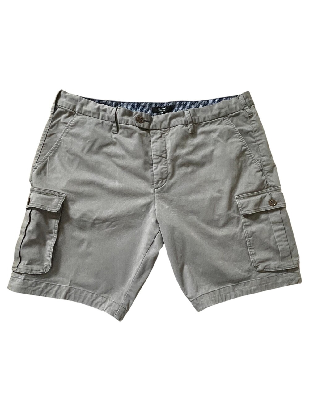 Ted Baker Mens Cargo Shorts 40 Green Pockets Casual Cotton